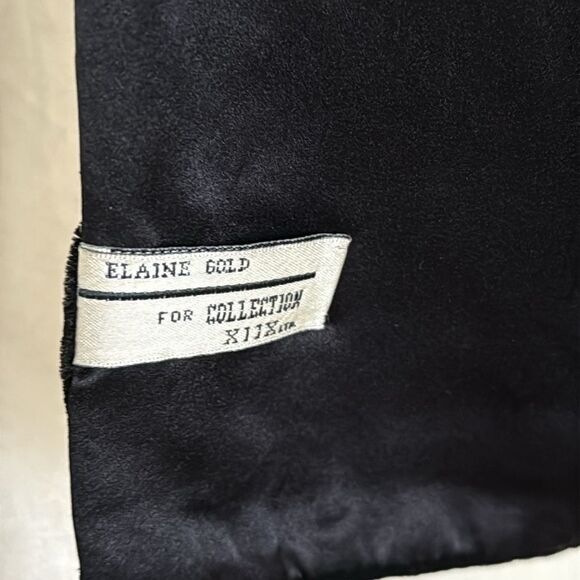 Vintage velvet color block scarf - Picture 5 of 5